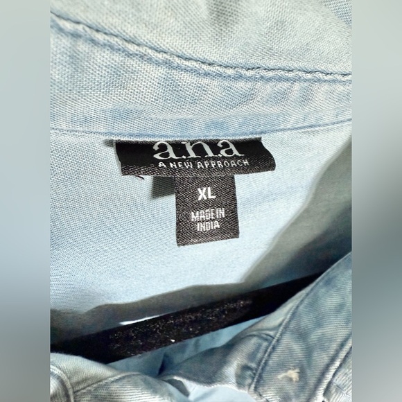 NWT Embroidered Floral Denim Dress Button Down Size XL Fall Cottagecore Cowgirl - Picture 8 of 11